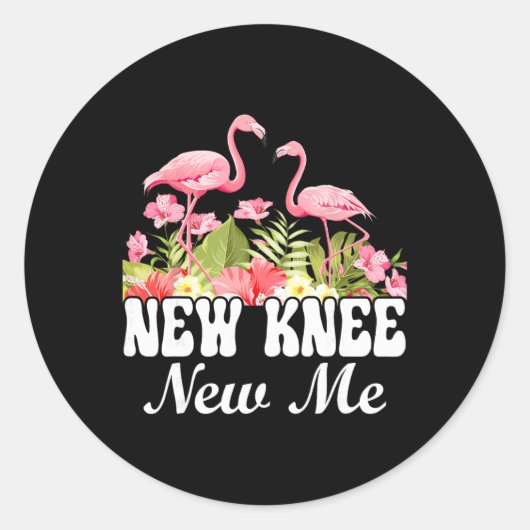 Knee Replacement And Knee Surgery Recovery New Kne Ronde Sticker (Voorkant)