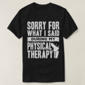 Knee Replacement Funny Therapy Surgery Recovery  T-shirt (Design voorkant)