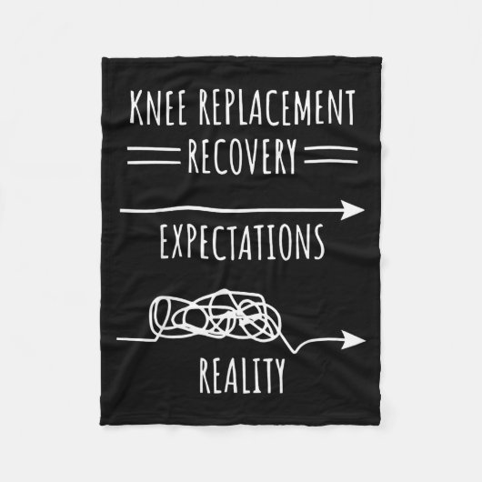 Knee Replacement Recovery Expectations Reality Sur Fleece Deken (Voorkant)
