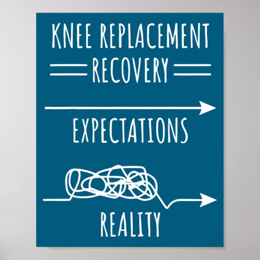 Knee Replacement Recovery Expectations Reality Sur Poster (Voorkant)