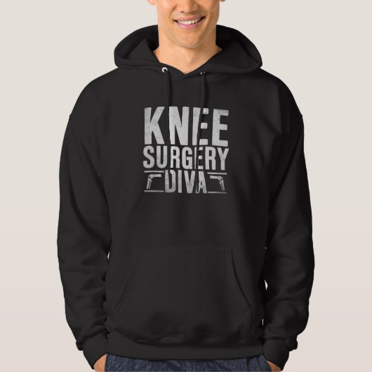 Knee Replacement Surgery Get Well Soon Post Recove Hoodie (Voorkant)