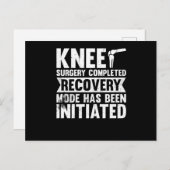 Knee Surgery Completed Recovery Mode Feestdagenkaart (Voorkant / Achterkant)