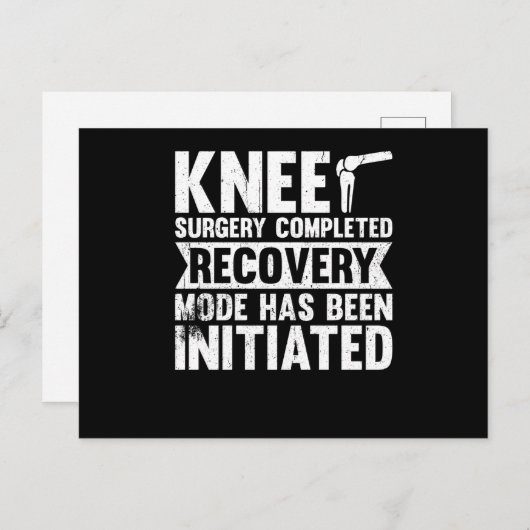 Knee Surgery Completed Recovery Mode Feestdagenkaart (Voorkant / Achterkant)