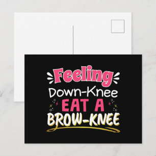 Knee Surgery Positivity Pun - Cute Brownie Briefkaart