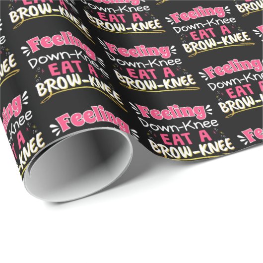 Knee Surgery Positivity Pun - Cute Brownie Cadeaupapier (Rol Hoek)