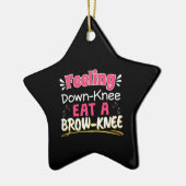 Knee Surgery Positivity Pun - Cute Brownie Keramisch Ornament (Links)
