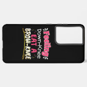 Knee Surgery Positivity Pun - Cute Brownie Samsung Galaxy Hoesje (Achterkant horizontaal)