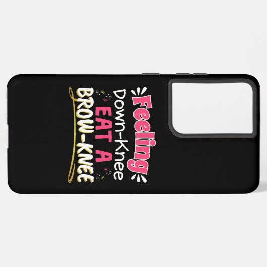 Knee Surgery Positivity Pun - Cute Brownie Samsung Galaxy Hoesje (Achterkant horizontaal)