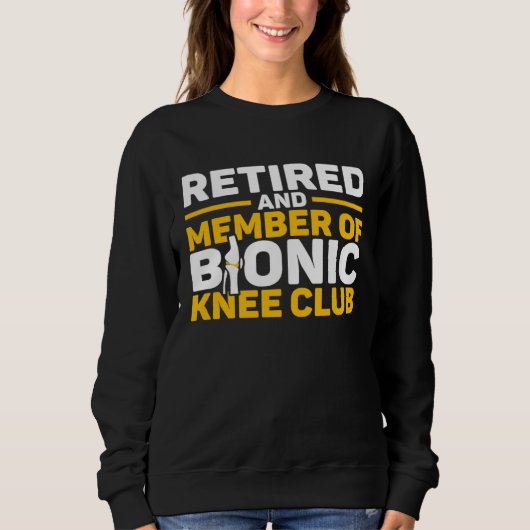 Knee Surgery Retired Bionic Knee Club TKR Knee Rep Trui (Voorkant)