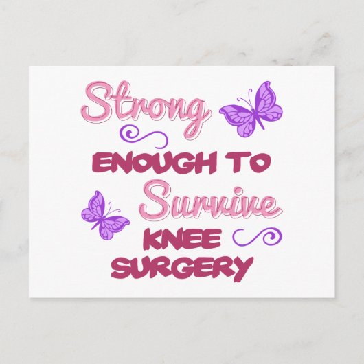 Knee Surgery Sterk Briefkaart (Voorkant)