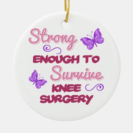 Knee Surgery Sterk Keramisch Ornament (Voorkant)