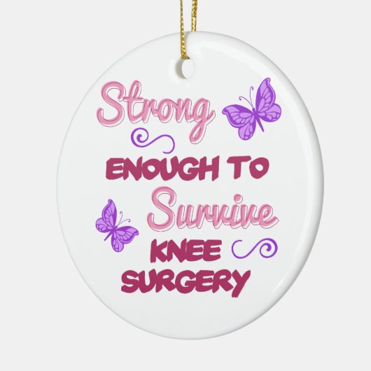 Knee Surgery Sterk Keramisch Ornament (Links)