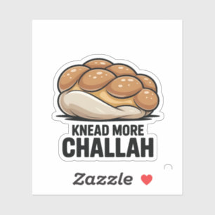 Kneed Meer Challah Joodse Jood Bakken Sticker