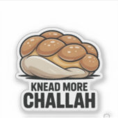 Kneed Meer Challah Joodse Jood Bakken Sticker (Voorkant)