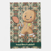 Kneed Meer Pickleball! aangepaste tekst Theedoek (Verticaal)