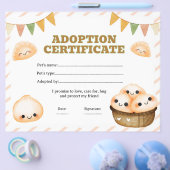 Kneedbaar deeg Adoptiecertificaat bewerkbaar Flyer (Enkel)