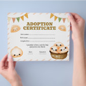 Kneedbaar deeg Adoptiecertificaat bewerkbaar Flyer (Hand)