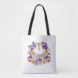 Kneedbare Kralen Armband Halloween Maan Deeg Kont Tote Bag