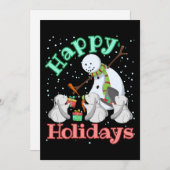 Kneejachtman Kerstmis Vakantie Dier Feestdagenkaart (Voorkant / Achterkant)