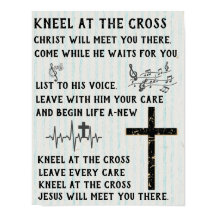 Kneel bij het Cross-Christelijk