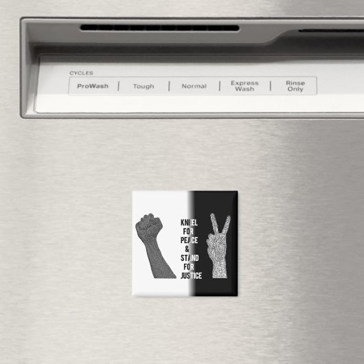 Kneel for Peace and Stand for Justice Magneet (Insitu (Vaatwasser))