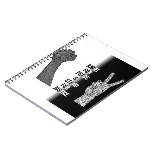 Kneel for Peace and Stand for Justice Notitieboek (Linkerzijde)