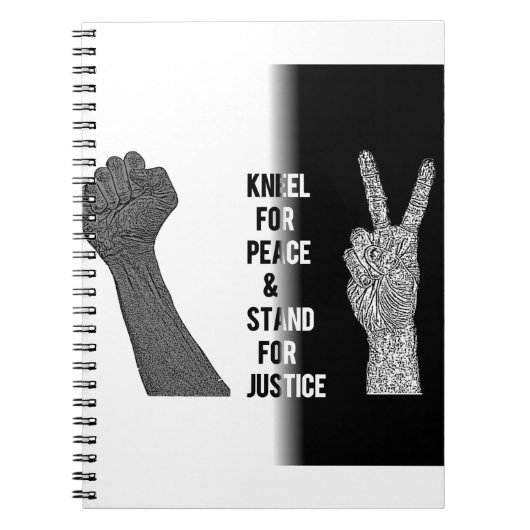 Kneel for Peace and Stand for Justice Notitieboek (Voorkant)