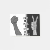 Kneel for Peace and Stand for Justice Post-it® Notes (Voorkant)