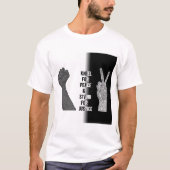 Kneel for Peace and Stand for Justice T-shirt (Voorkant)