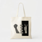 Kneel for Peace and Stand for Justice Tote Bag (Voorkant)