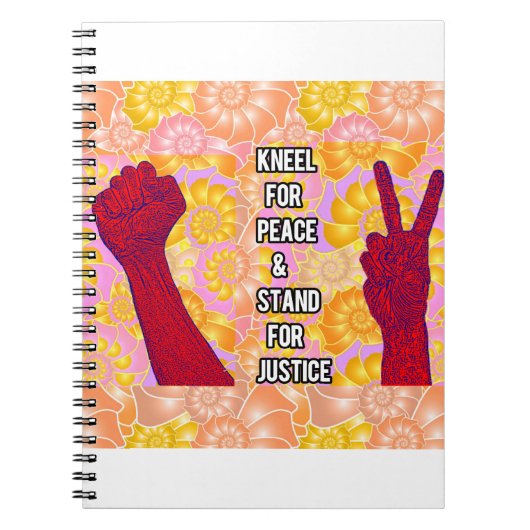Kneel for Peace and Stand for Justice (V2) Notitieboek (Voorkant)