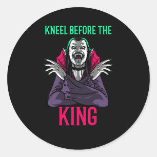 Kneel voor de koning Dracula Ronde Sticker
