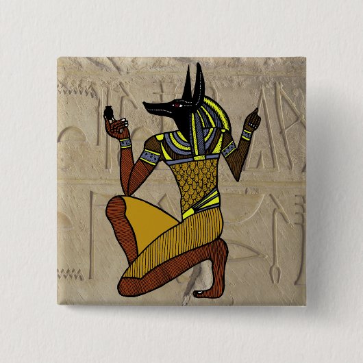 Kneeling Anubis Button (Voorkant)