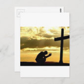 Kneeling bij het kruis briefkaart (Voorkant / Achterkant)