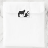 Kneeling Cowboy Ronde Sticker (Tas)
