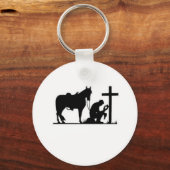 Kneeling Cowboy Sleutelhanger (Voorkant)