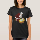 Kneeling kerstman met Baby Jesus T-Kerstmis T-shirt (Voorkant)