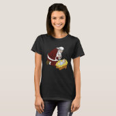 Kneeling kerstman met Baby Jesus T-Kerstmis T-shirt (Voorkant volledig)