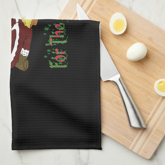 Kneeling kerstman met Baby Jezus is de Reason T-Sh Theedoek (Quarter Fold)