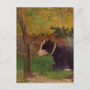 Kneeling koe door Paul Gauguin Briefkaart