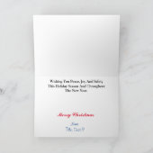 Kneeling Policeman Silhouette kerstkaart Kaart (Binnen)