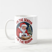 Kneeling Santa Baby Jesus Christmas I'm Season Rea Koffiemok (Links)
