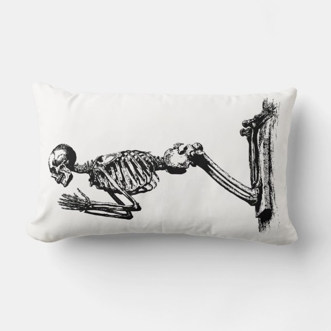 Kneeling Skeleton American MoJo Kussens (Voorkant)