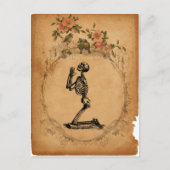 Kneeling Skeleton Briefkaart (Voorkant)