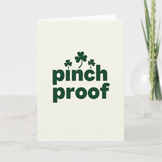 Kneep Bewijs St. Patrick's Dag Kaart (Voorkant)