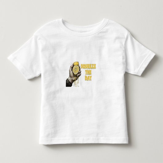 Kneep de Dag Citroen Puns Kinder Shirts (Voorkant)