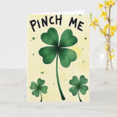 Kneep Me Klaver St. Patrick Kaart (Gele Bloem)