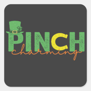 Kneepje CHarmant Grappig St. Patrick's Day Iers Ca Vierkante Sticker