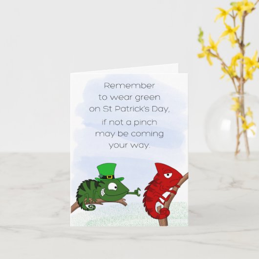 Kneeprik op St. Patrick's Dag Kaart (Gele Bloem)