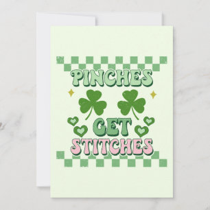 Kneeprikkels Krijgen Steekwonden Grappige St. Patr Feestdagenkaart